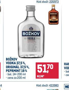 BOKOV VODKA, ORIGINL, PEPRMINT
