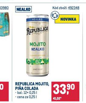 REPUBLICA MOJITO, PIA COLADA