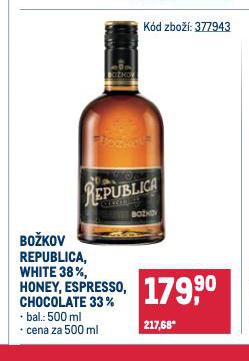 BOKOV REPUBLICA, WHITE, HONEY, ESPRESSO, CHOCOLATE