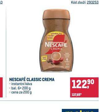 NESCAF CLASSIC CREMA INSTANTN KVA