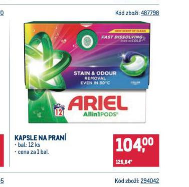 ARIEL KAPSLE NA PRAN