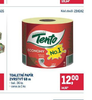 TENTO TOALETN PAPR