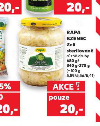 RAPA BZENEC ZEL STERILOVAN