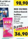 RED JEDNORÁZOVÁ HOLÍTKA