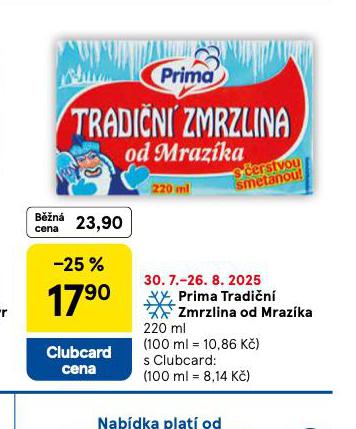 PRIMA TRADIN ZMRZLINA OD MRAZKA