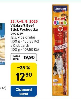VITAKRAFT BEEF STICK POCHOUTKA PRO PSY
