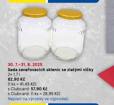 SADA ZAVAOVACCH SKLENIC SE ZLATMI VKY