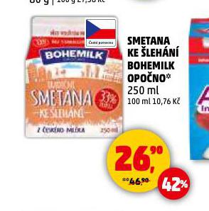 BOHEMILK OPONO SMETANA KE LEHN
