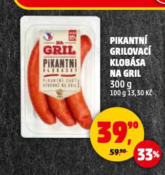 PIKANTN GRILOVAC KLOBSA NA GRIL