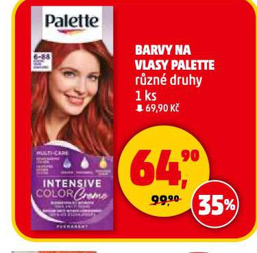 PALETTE BARVA NA VLASY
