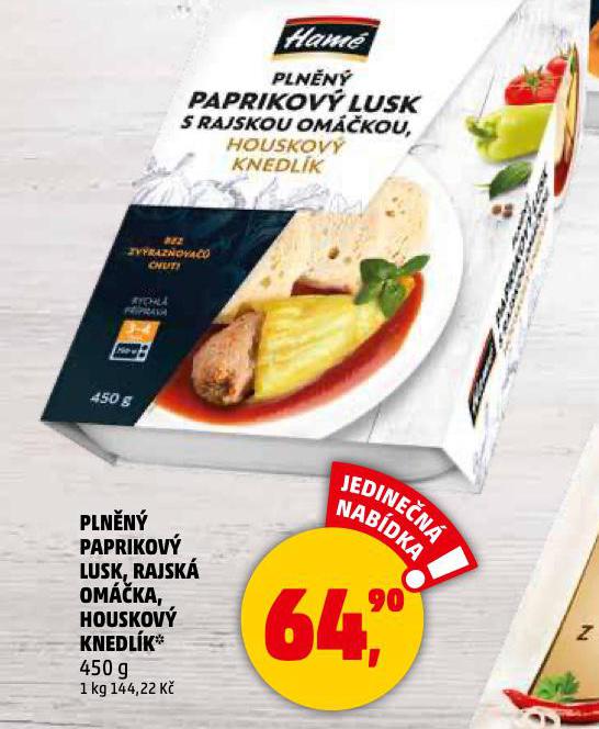 PLNN PAPRIKOV LUSK, RAJSK OMKA, HOUSKOV KNEDLK