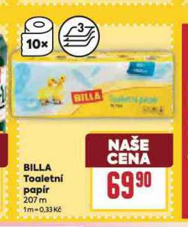 BILLA TOALETN PAPR