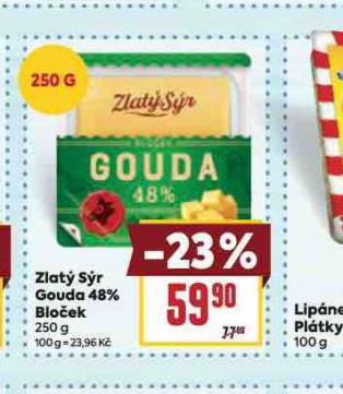 ZLAT SR GOUDA 48% BLOEK