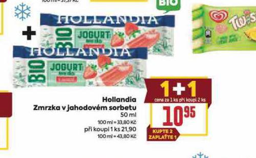 HOLLANDIA ZMRZKA V JAHODOVM SORBETU