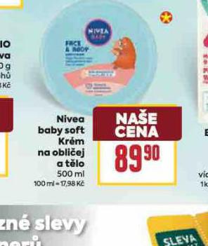 NIVEA BABY SOFT KRM NA OBLIEJ A TLO
