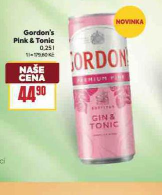 GORDONS PINK & TONIC