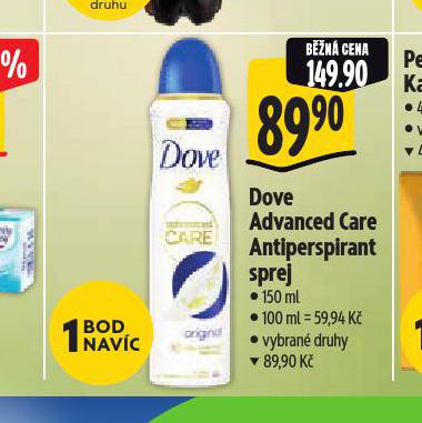 DOVE ADVANCED CARE ANTIPERSPIRANT SPREJ