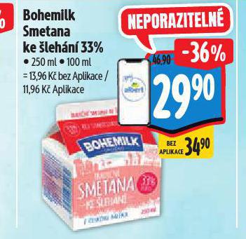 BOHEMILK SMETANA KE LEHN 33%