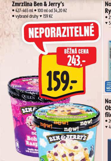 BEN & JERRYS ZMRZLINA