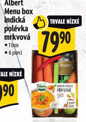 ALBERT MENU BOX INDICK MRKVOV POLVKA