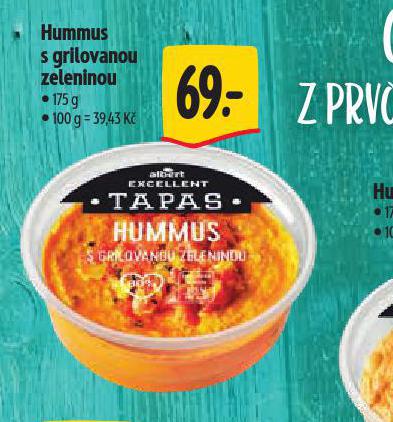 HUMMUS S GRILOVANOU ZELENINOU