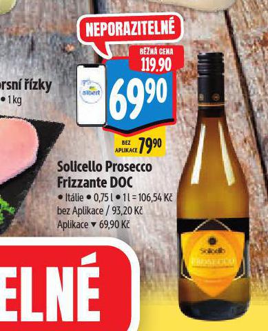 SOLICELLO PROSECCO FRIZZANTE DOC