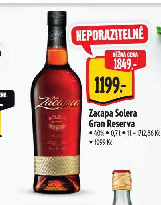 ZACAPA SOLERA GRAN RESERVA