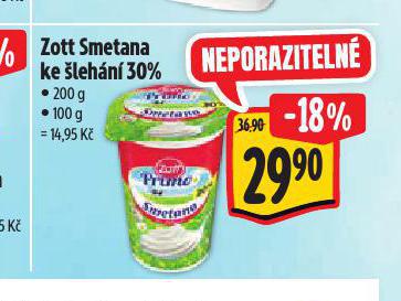 ZOTT PRIMO SMETANA KE LEHN