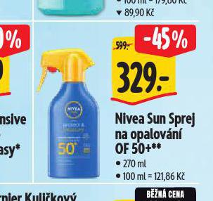NIVEA SUN SPREJ NA OPALOVN