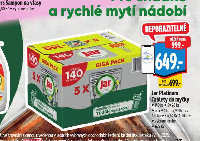 JAR PLATINUM TABLETY DO MYKY