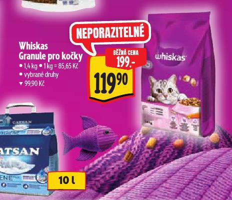 WHISKAS GRANULE PRO KOKY