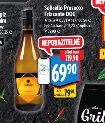 SOLICELLO PROSECCO FRIZZANTE DOC