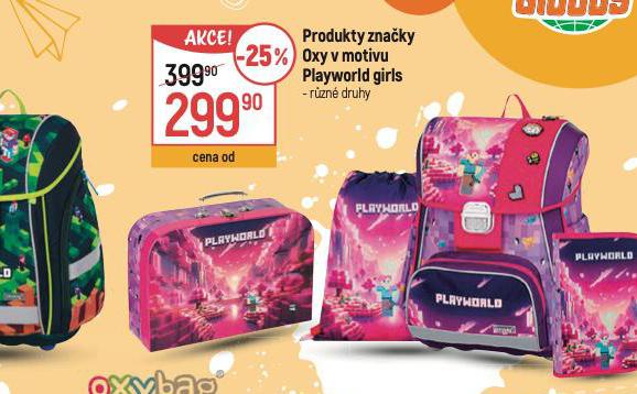 PRODUKTY ZNAKY OXY V MOTIVU PLAYWORLD GIRLS