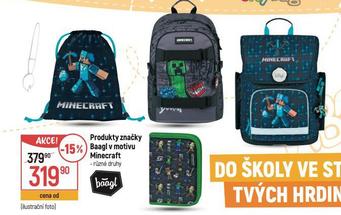 PRODUKTY ZNAKY BAAGL V MOTIVU MINECRAFT