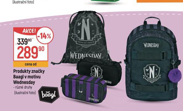 PRODUKTY ZNAKY BAAGL V MOTIVU WEDNESDAY