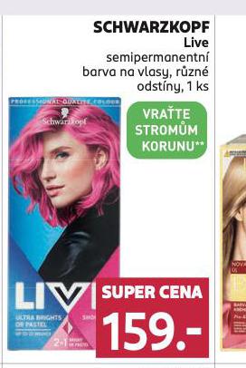 SCHWARZKOPF LIVE SEMIPERMANENTN BARVA