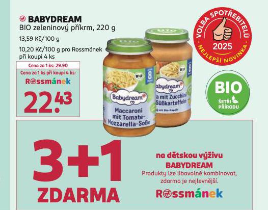 BABYDREAM BIO MASOZELENINOV PKRM
