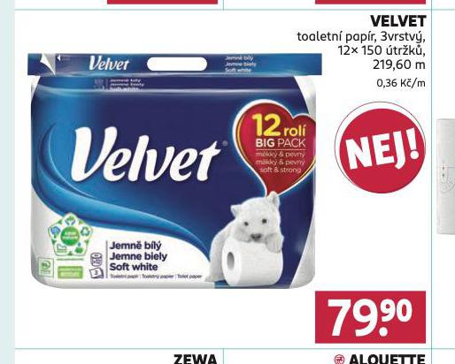 VELVET TOALETN PAPR