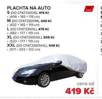 PLACHTA NA AUTO XXL