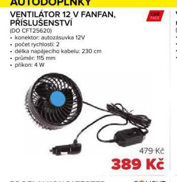 VENTILTOR 12 V FANFAN, PSLUNSTV