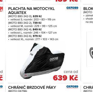 PLACHTA NA MOTOCYKL S