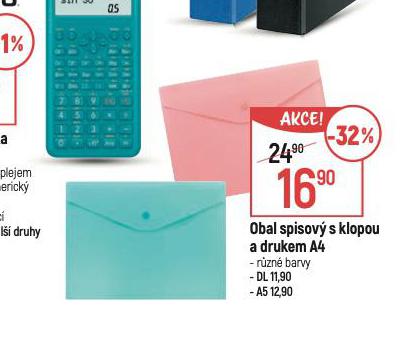 OBAL SPISOV S KLOPOU A DRUKEM A4