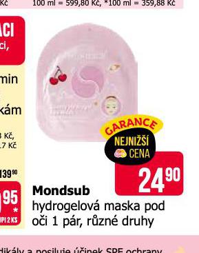 MONDSUB HYDROGELOV MASKA POD OI