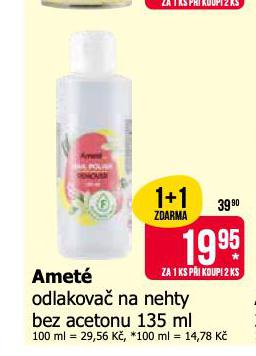 AMET ODLAKOVA NA NEHTY BEZ ACETONU