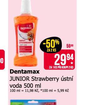DENTAMAX JUNIOR STRAWBERRY STN VODA