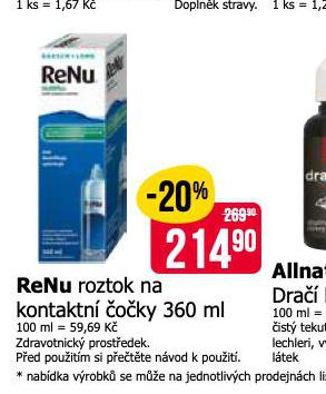 RENU ROZTOK NA KONTAKTN OKY