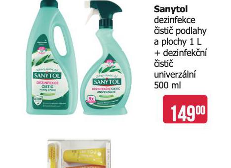 SANYTOL DEZINFEKCE ISTI PODLAH A PLOCHY
