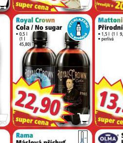 ROYAL CROWN COLA / NO SUGAR