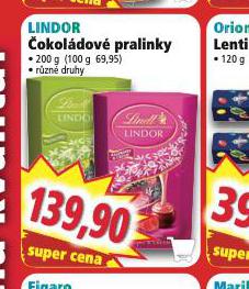 LINDOR OKOLDOV PRALINKY