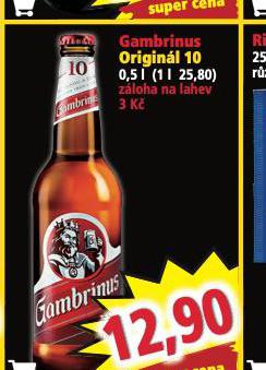PIVO GAMBRINUS ORIGINL 10